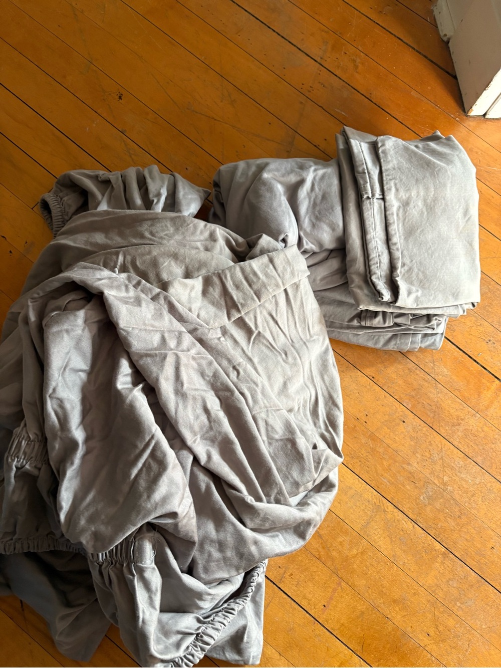 KING Gray Home Bedding Sheet Set